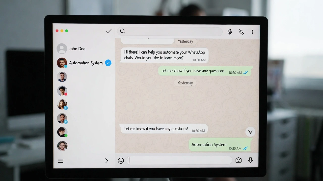 Tampilan WhatsApp Automation System